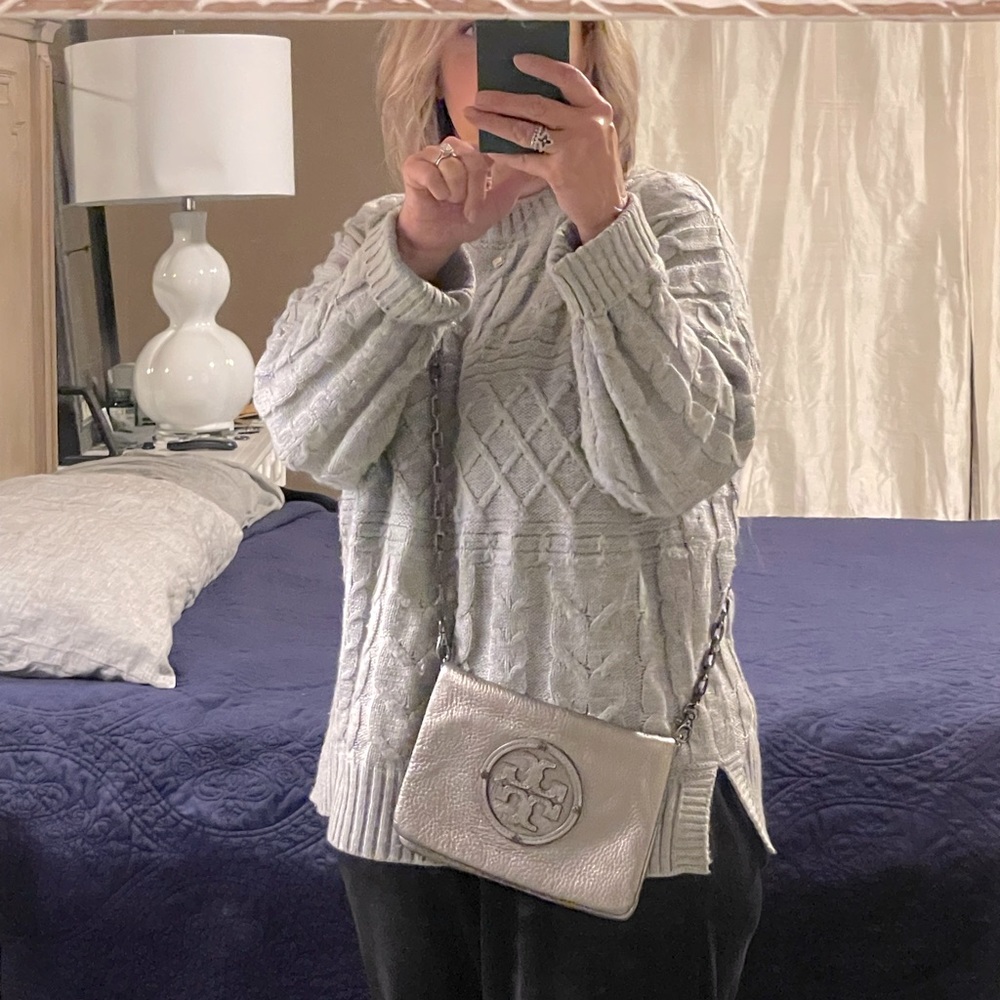 Tory Burch metallic crossbody/clutch
